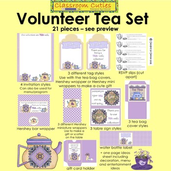 Preview of Volunteer Tea Packet