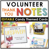 Volunteer Thank You Notes | EDITABLE Candy Themed Thank You Cards