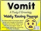 Vomit - Grossology - Weekly Reading Passage and Questions