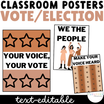 Preview of Vote Classroom Posters | Voting and Elections