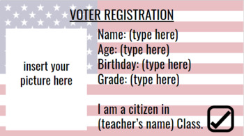 Preview of Voter Registration 