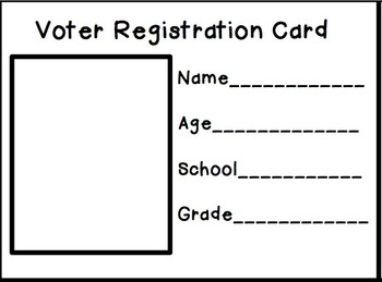 Preview of Voter Registration Card for Students