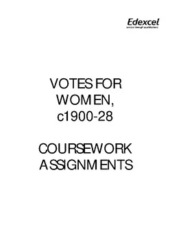 Preview of Votes for Women in Britain DBQ
