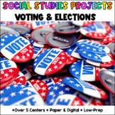 Voting & Election Social Studies Project Centers - Paper &