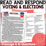Voting & Elections Reading Comprehension Questions - Histo