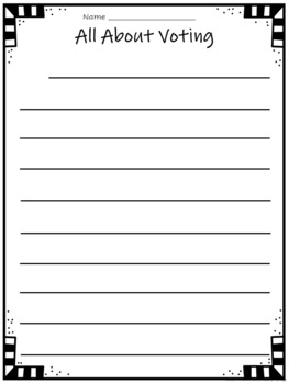 Voting Election Graphic Organizer Writing Information 3rd 4th 5th 6th ...