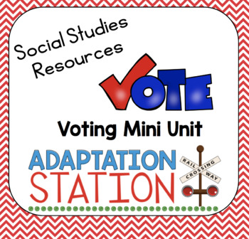 Preview of Voting Mini Unit for Special Education