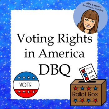 Preview of Voting Rights in America DBQ - Printable and Google Ready!
