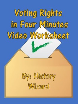 Preview of Voting Rights in Four Minutes Video Worksheet