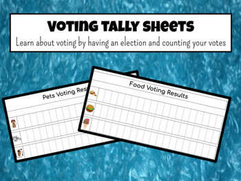 Preview of Voting Tally Sheets 