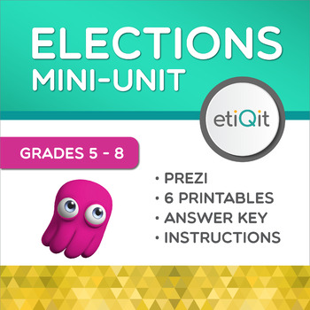 Preview of Elections, Voting & Youth Activism Middle School Mini-Unit | Prezi & Printables