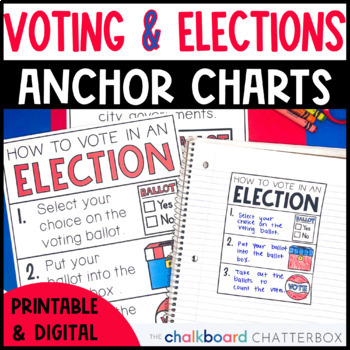 Preview of Voting and Election Anchor Charts | First and Second