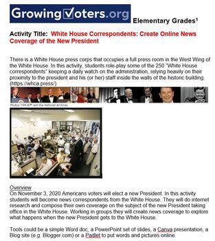 Preview of Voting & Election Activities for Elementary Students: GrowingVoters.org