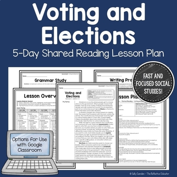 Preview of Voting and Elections | Shared Reading Lesson Plan