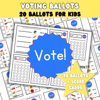 Preview of Printable Voting ballots for kids | Election practice | No Prep Activity