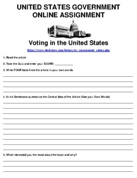 voting assignment high school