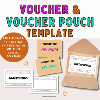 Preview of Voucher & Voucher Pouch Template (Birthdays, Mother's Day, Father's Day)