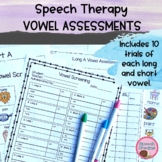 Vowel Informal Assessment and Screening Speech Therapy Apr