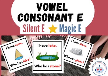 Preview of I Have, Who Has? Vowel Consonant E, Silent E, Long Vowels aligned w/ Fundations