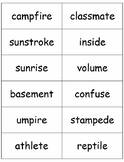 Vowel Consonant E Word Cards