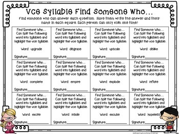 Vowel Consonant Silent E Syllables (vce syllables) by Second Grade Sweets