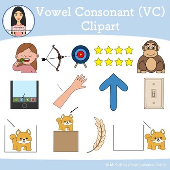 Preview of Vowel Consonant (VC) - Apraxia Clipart