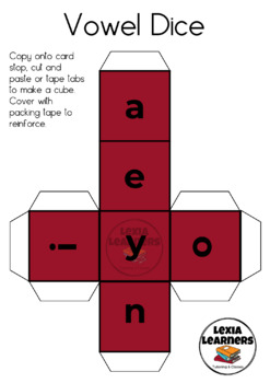 Preview of Vowel Dice Game