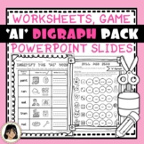 Vowel Digraph AI Worksheets, game and PPT Slides