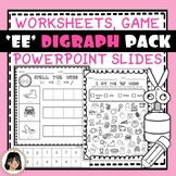 Vowel Digraph EE Worksheets, game and PPT Slides