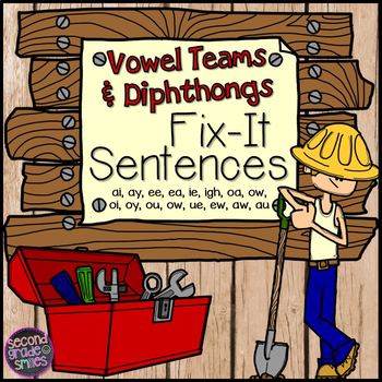 Preview of Vowel Teams and Diphthongs (Sentence Editing)
