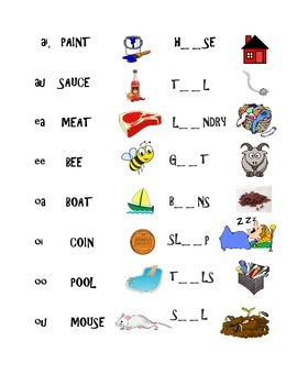 vowel digraph practice 1st and 2nd grade by teach run repeat