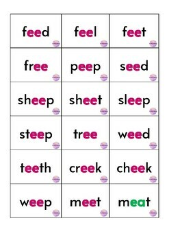 Vowel Digraph Sounds - Change Game by It's Never Boring | TPT