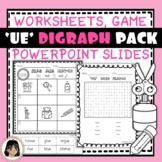 Vowel Digraph UE Worksheets, game and PPT Slides