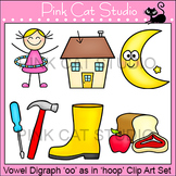 Vowel Digraph "oo" as in "hoop" Phonics Clip Art Set - Com