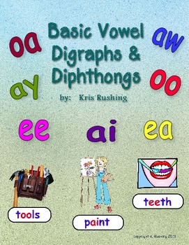 worksheets free blends 1 grade for Diphthongs Rushing &  Basic by Digraphs / Vowel Kris  TpT