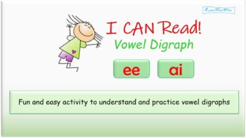 Preview of Vowel Digraphs ("EE" and "AI") - Interactive PowerPoint Activity!