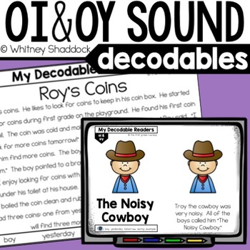 Preview of Vowel Diphthongs OI OY Decodable Readers and Decodable Passages for First Grade