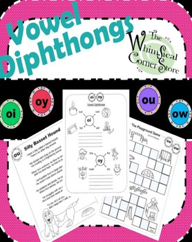 Preview of Vowel Diphthongs:  Original Poems, Worksheets, and Games