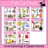 Vowel Diphthongs & Digraphs Clip Art Bundle