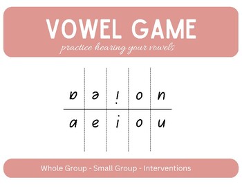 Preview of Vowel Game