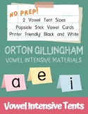 Vowel Intensive Tents for Orton Gillingham Phonics Lessons