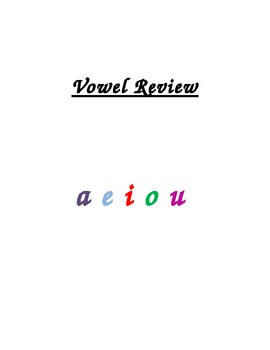 Preview of Vowel Knowledge Review