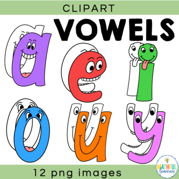 vowels english symbols clipart