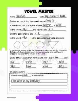 Preview of Vowel Master