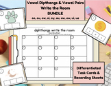 Vowel Pairs & Diphthongs Write the Room Task Cards AU AW O