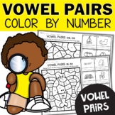Vowel Pairs Worksheets | Vowel Activities Color by Code Mo