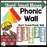 Short Vowel Rimes Phonic Wall Display Sorts & Flip Chart