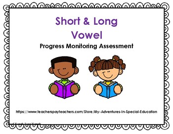 Preview of Vowel Phonics Assessment- Long and Short