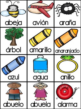 Vowel Portable Word Walls in Spanish by Learning Bilingually | TpT