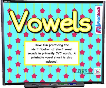 Preview of Vowels SMART BOARD Game